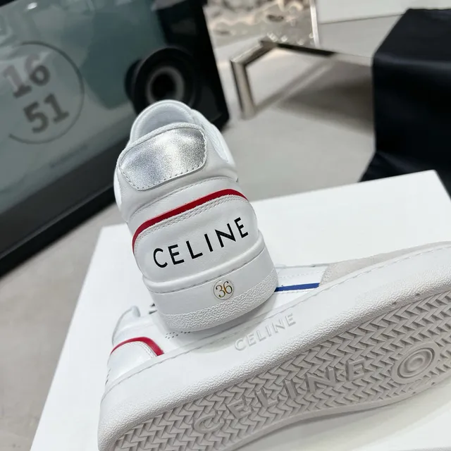 Celine CT-01 White Red Blue Lifestyle Sneakers 3