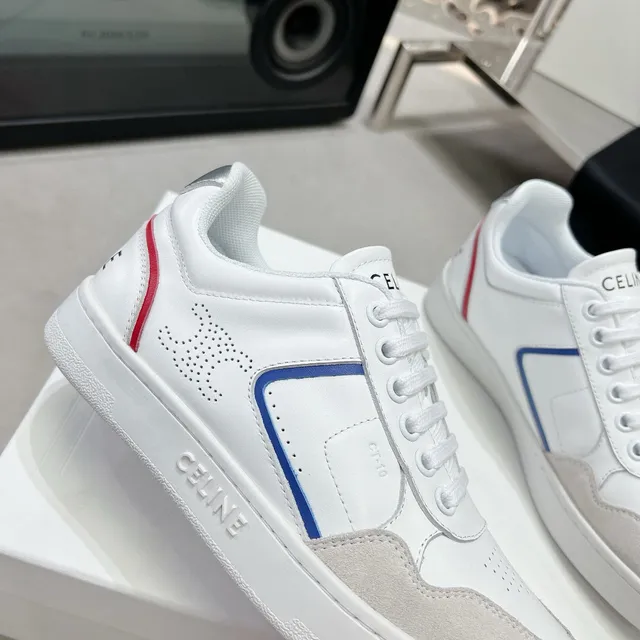 Celine CT-01 White Red Blue Lifestyle Sneakers 4