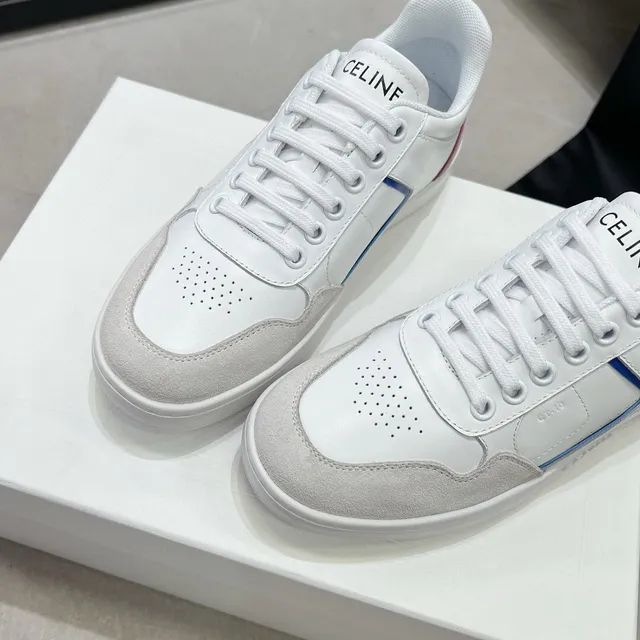 Celine CT-01 White Red Blue Lifestyle Sneakers 6
