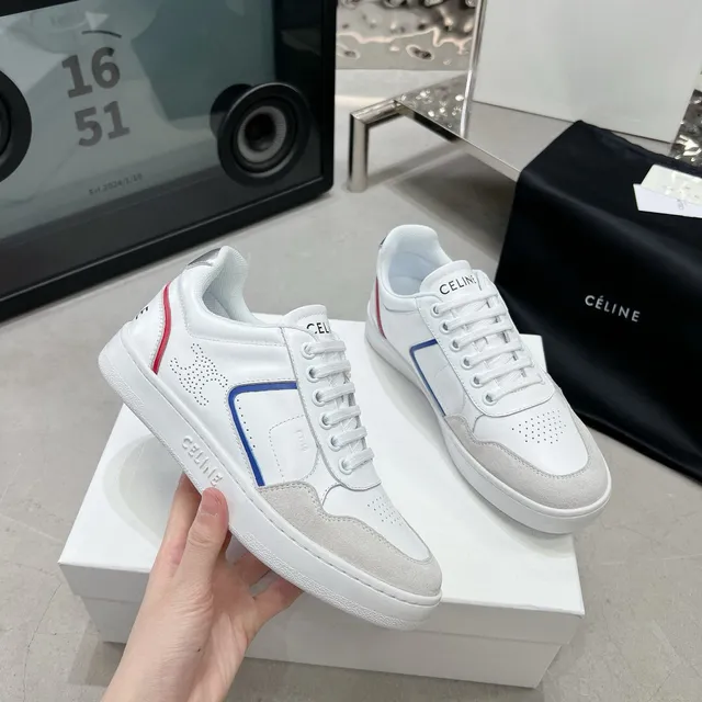 Celine CT-01 White Red Blue Lifestyle Sneakers 7
