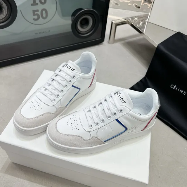 Celine CT-01 White Red Blue Lifestyle Sneakers 8