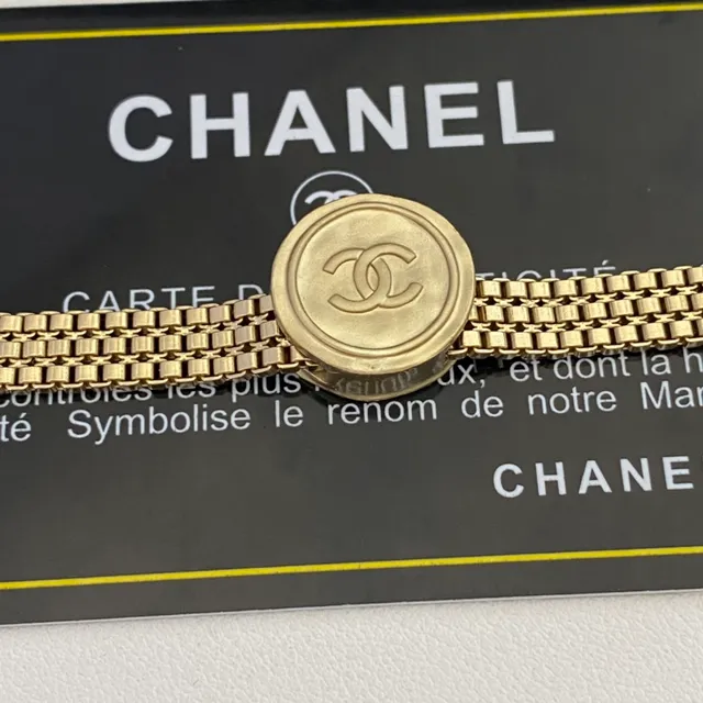 Chanel Camellia Necklace Gold Tone White Flower Necklace 4
