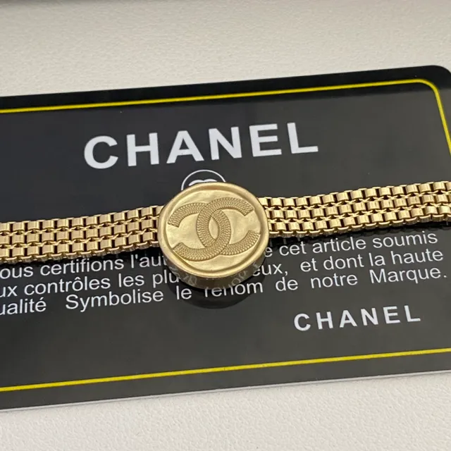 Chanel Camellia Necklace Gold Tone White Flower Necklace 5
