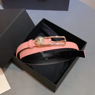 Chanel CC Belt গোলাপি ও কালো চামড়ার বেল্ট