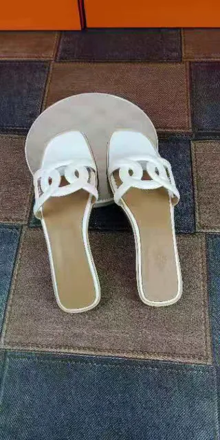 Chanel CC Slide White Interlocking Logo Casual Sandals 3