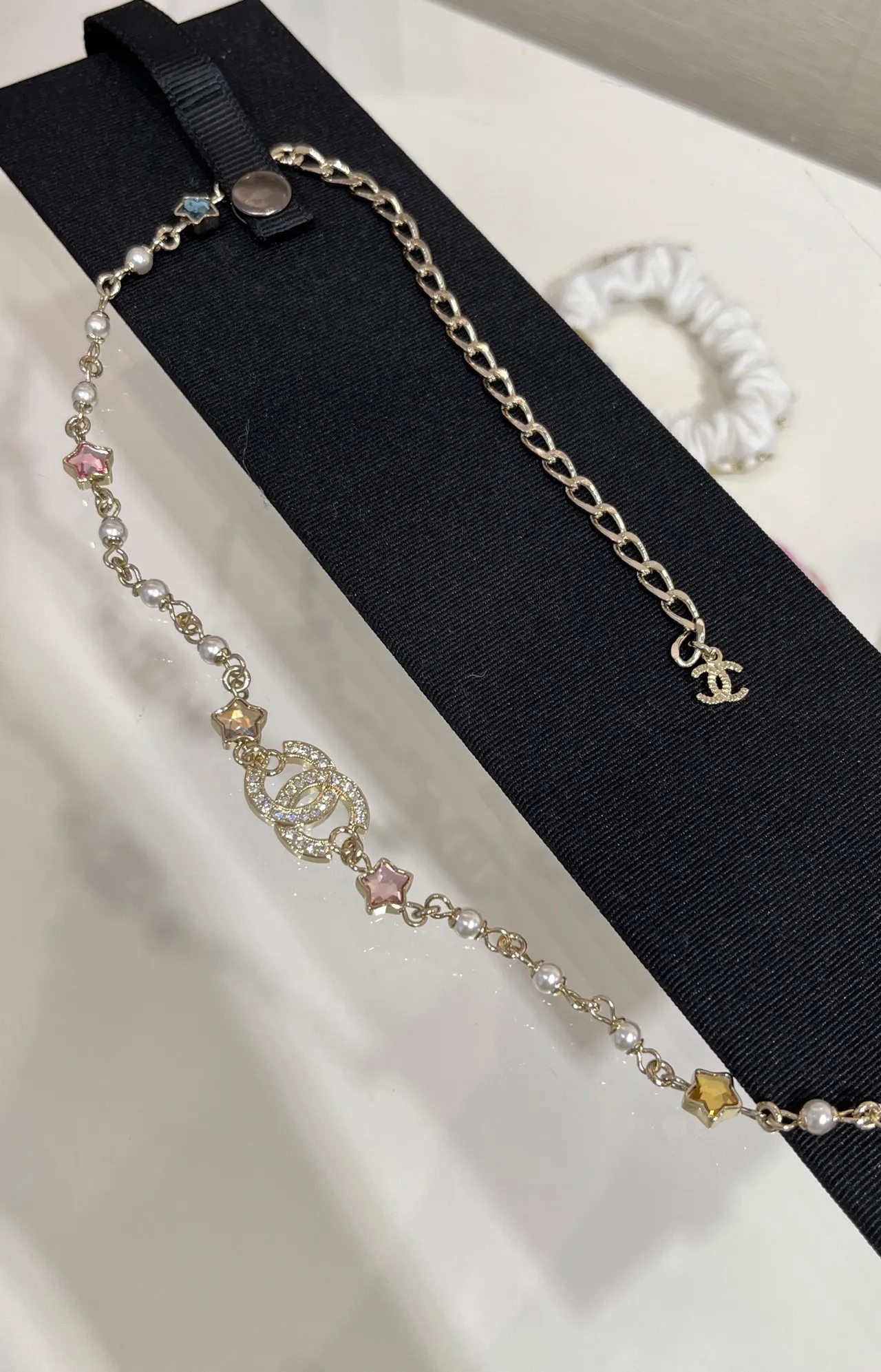 Chanel CC Star Pearl and Enamel Charm Necklace 9