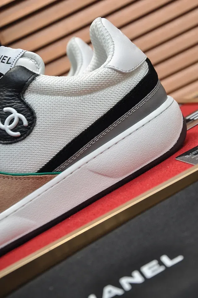Chanel Color-Blocked Logo-Patch Lifestyle Sneakers 2