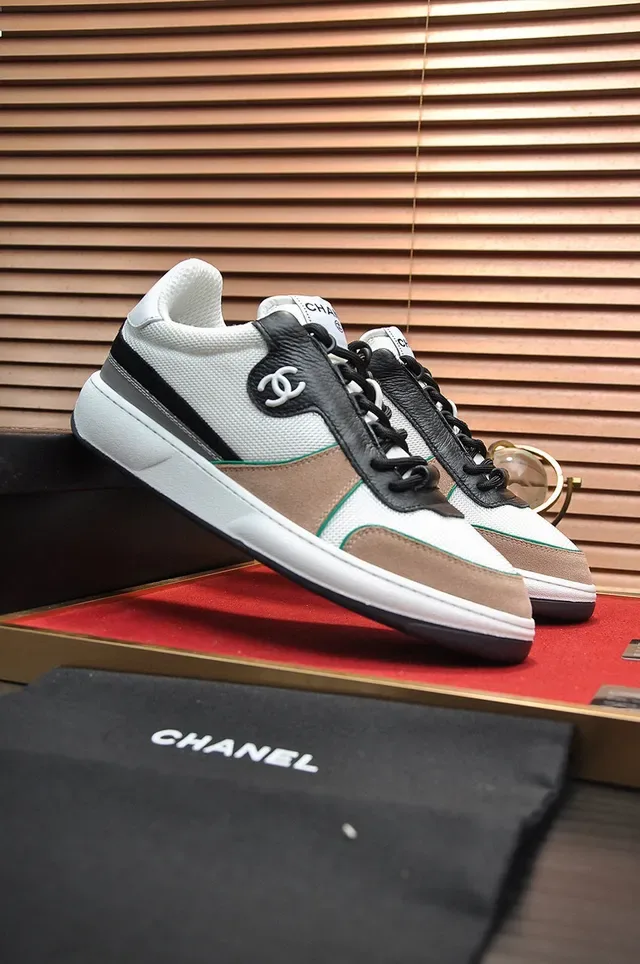 Chanel Color-Blocked Logo-Patch Lifestyle Sneakers 8