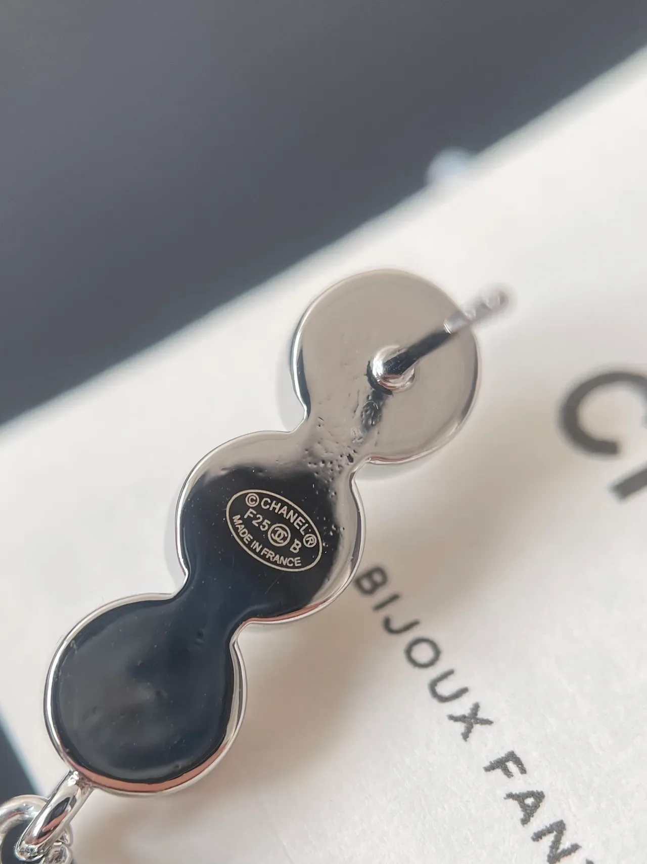 Chanel Dangling CC Logo Pearl and Crystal Earrings 4