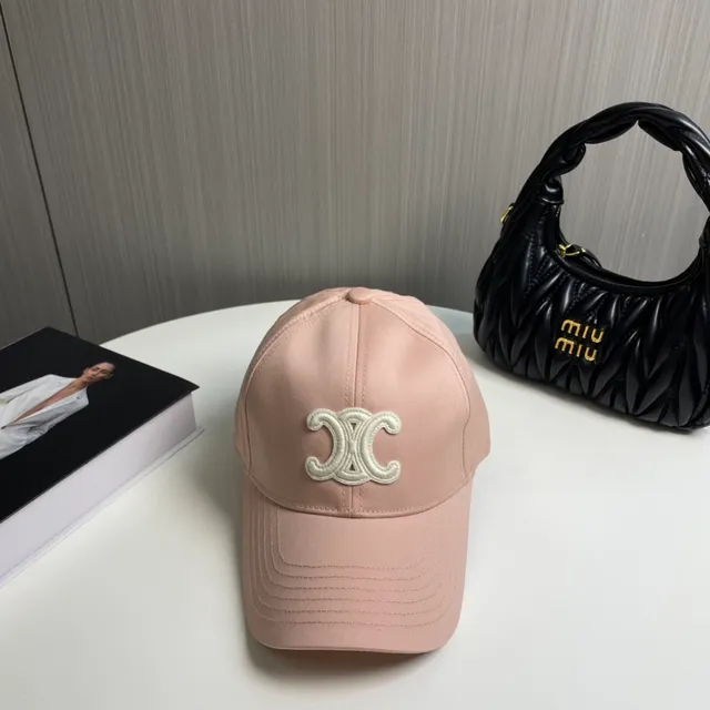 Chanel Embroidered CC Logo Dusty Pink Baseball Cap 2