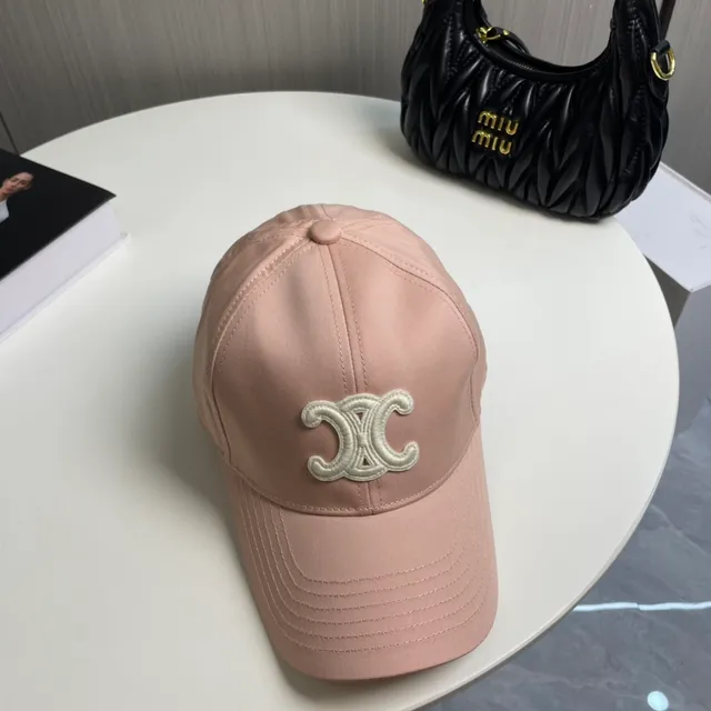 Chanel Embroidered CC Logo Dusty Pink Baseball Cap 6