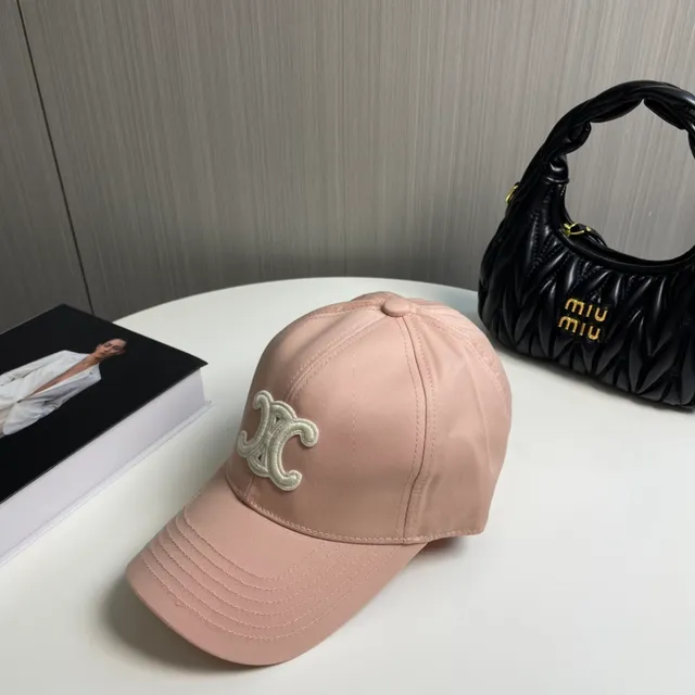 Chanel Embroidered CC Logo Dusty Pink Baseball Cap 7