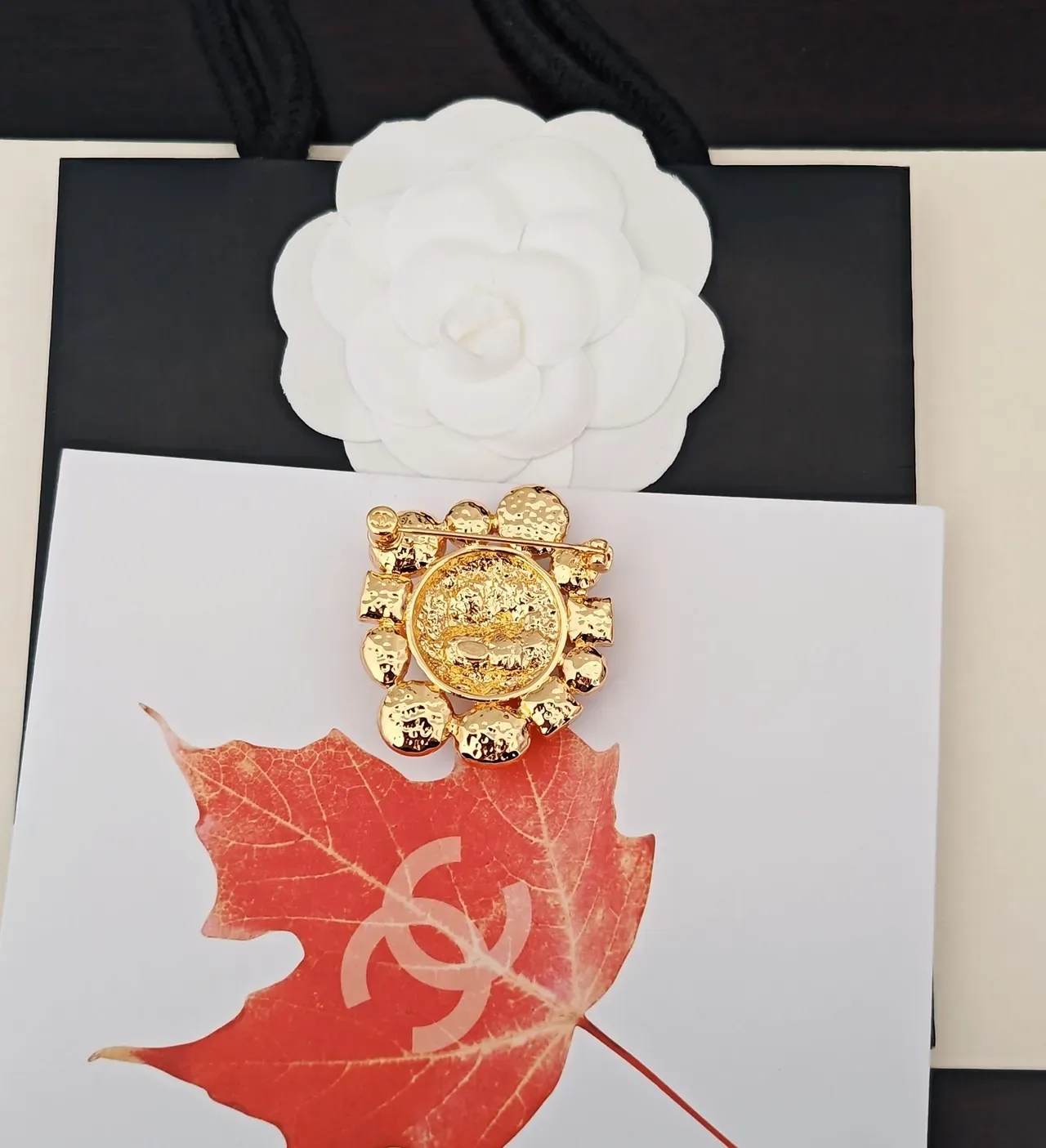 Chanel Gold Multicolor Multistone Brooch 3