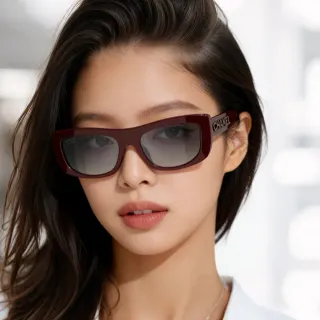 Chanel Rectangular Burgundy Gradient Sunglasses
