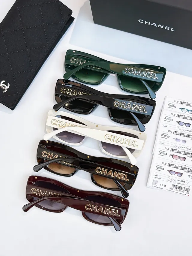 Chanel Rectangular Burgundy Gradient Sunglasses 7