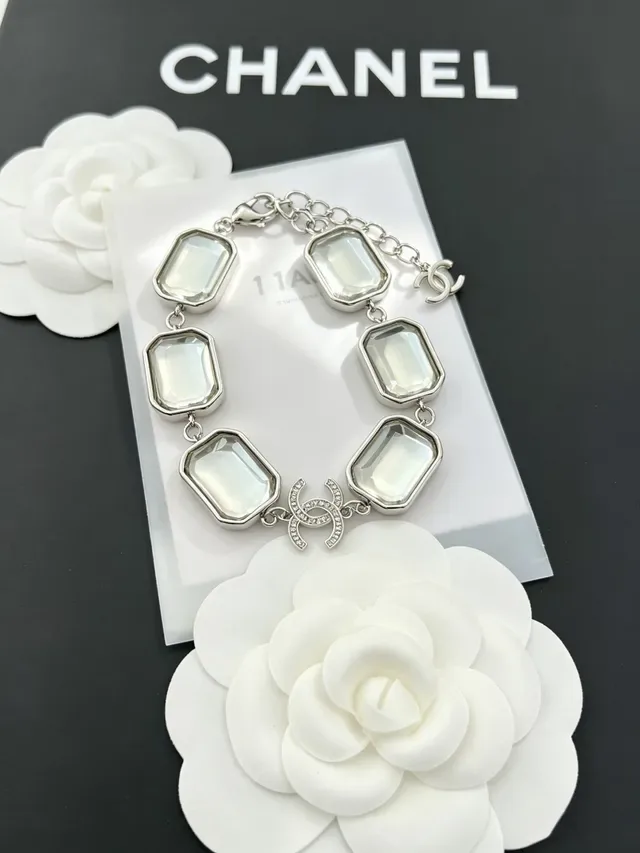 Chanel Rectangular Cabochon and CC Charm Bracelet 3