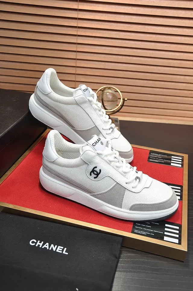 Chanel Sneaker White and Gray Lifestyle Sneakers 3