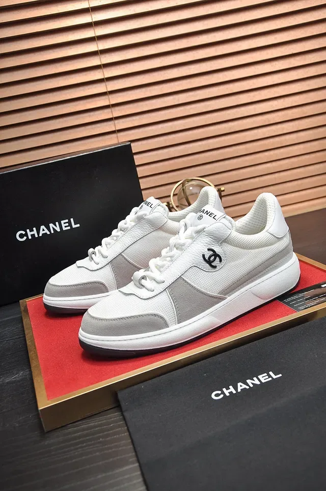 Chanel Sneaker White and Gray Lifestyle Sneakers 6