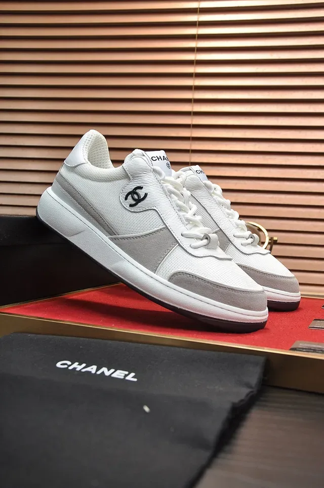 Chanel Sneaker White and Gray Lifestyle Sneakers 7