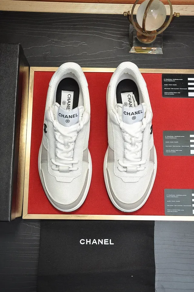 Chanel Sneaker White and Gray Lifestyle Sneakers 8
