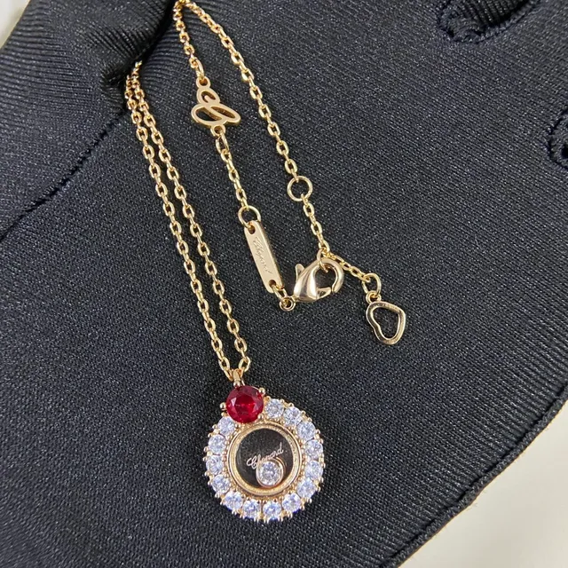 Chopard Gold Red Ruby-Set Necklace 5