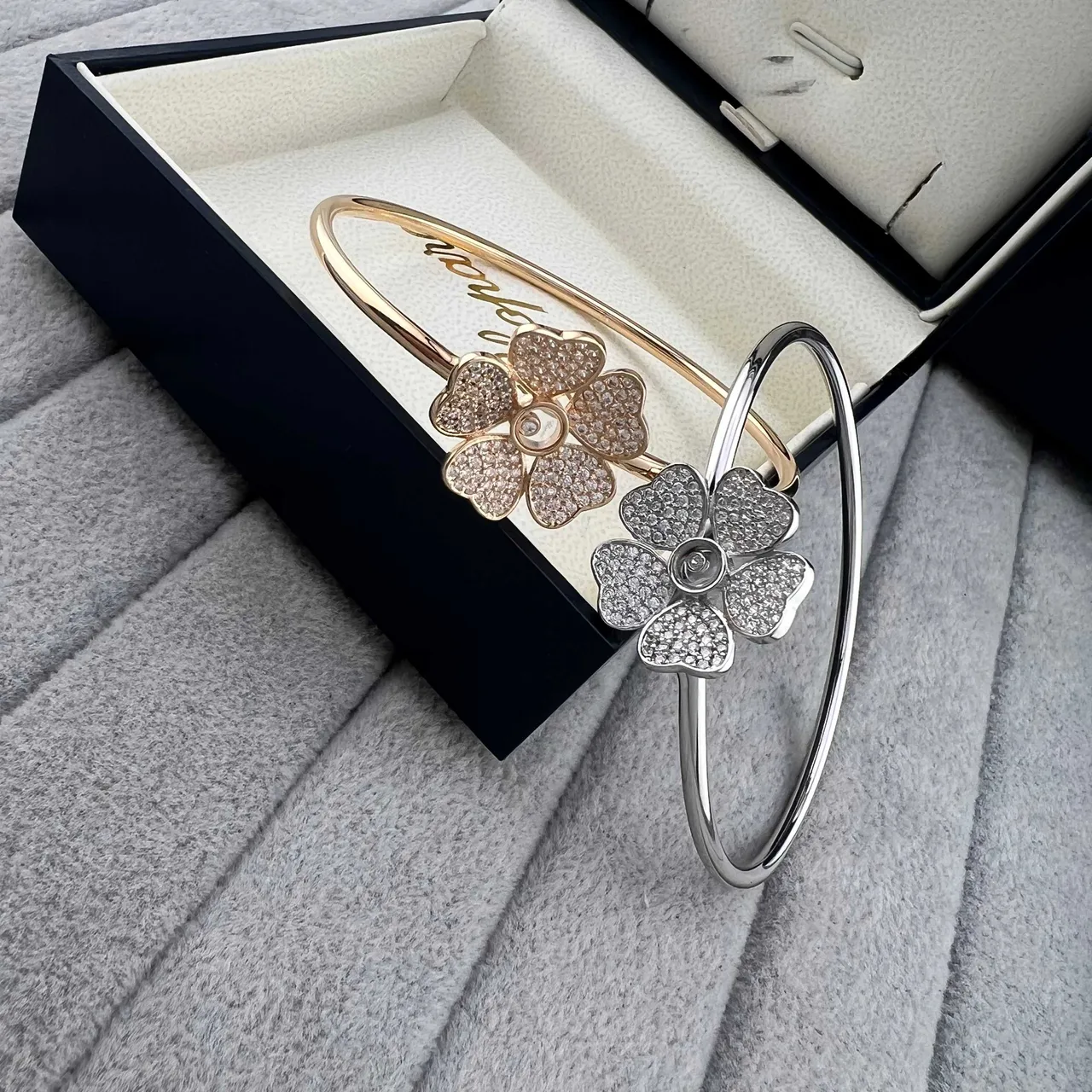 Chopard Happy Diamonds Fleur Pavé Diamant Bracelets 4