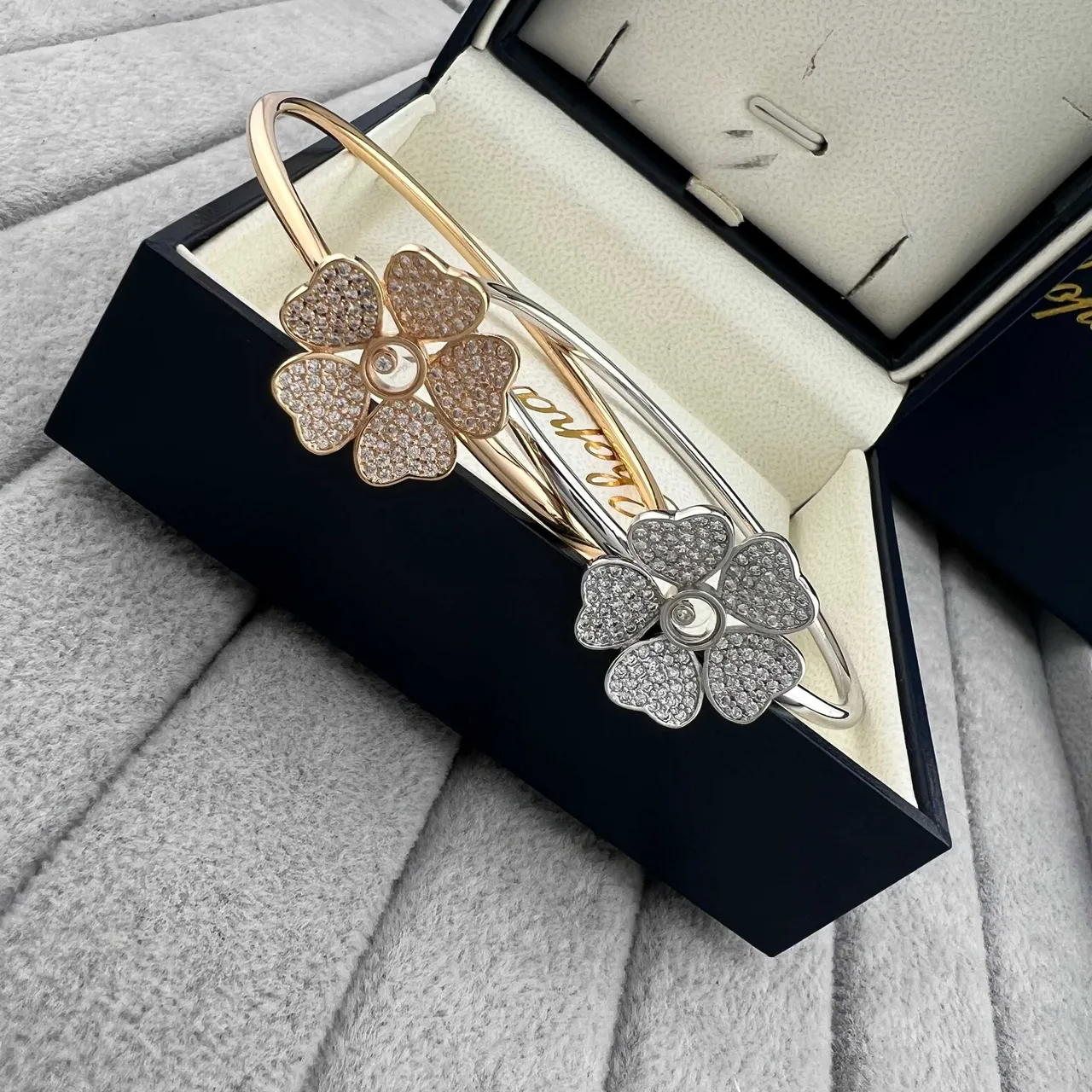 Chopard Happy Diamonds Fleur Pavé Diamant Bracelets 5