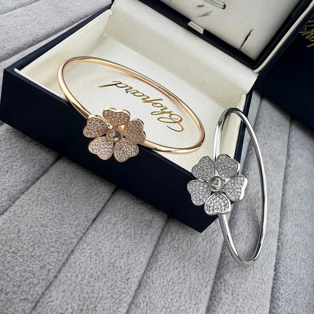 Chopard Happy Diamonds Fleur Pavé Diamant Bracelets 6