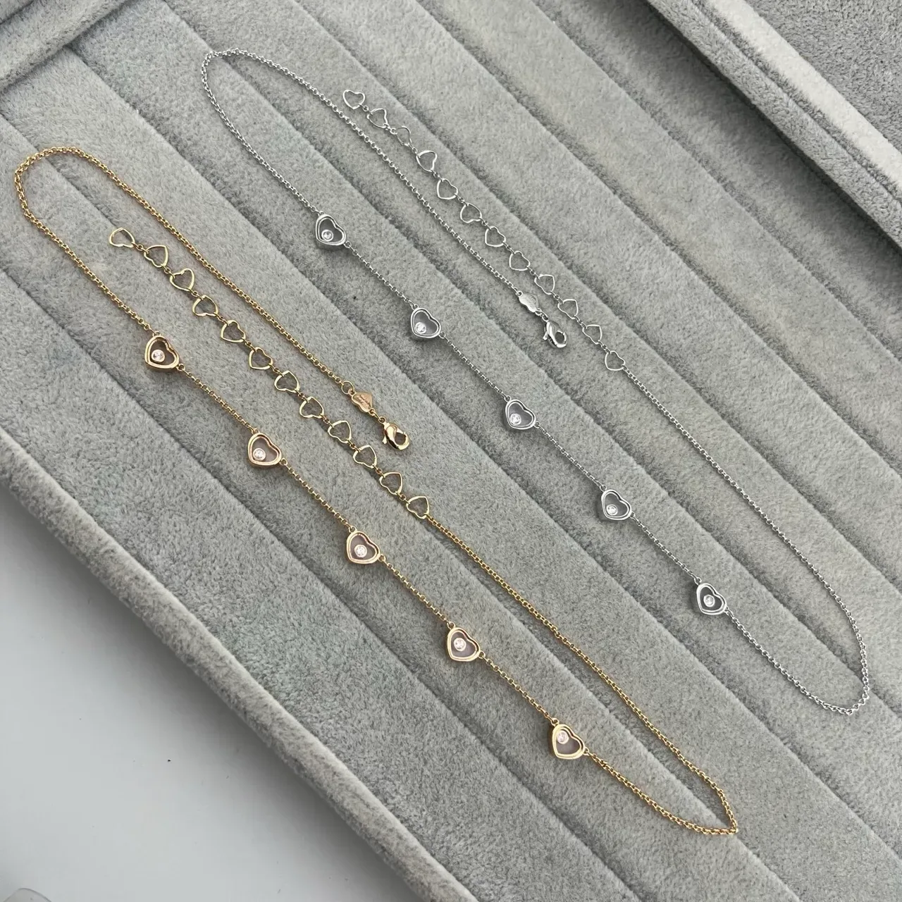 Chopard Happy Hearts Open Heart Floating Diamond Bracelet 2