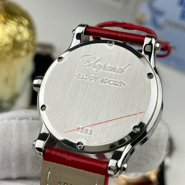 Chopard Happy Hearts Red Enamel and Diamond Heart Mechanical Watch 4