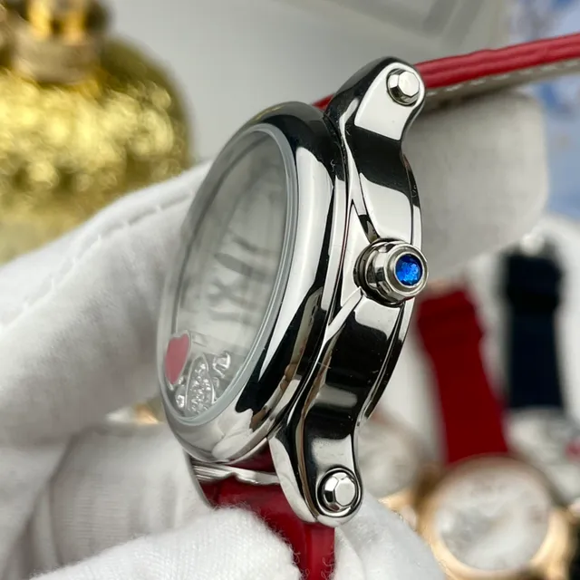 Chopard Happy Hearts Red Enamel and Diamond Heart Mechanical Watch 5