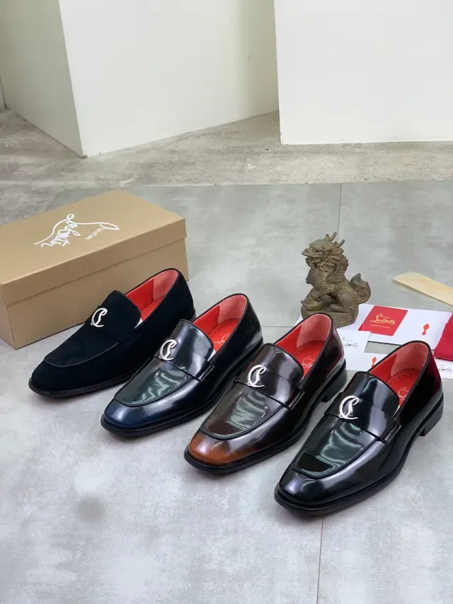 Christian Louboutin Penny Loafer Black Suede Red Sole Loafers 2