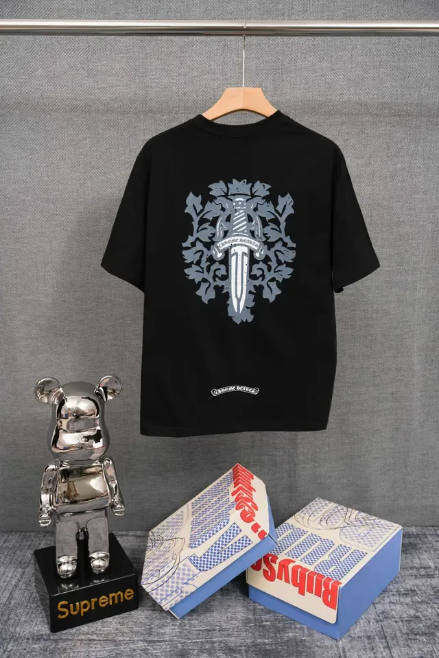 Chrome Hearts Crest Embroidered Black Oversized T-Shirt 2