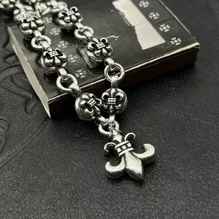 Chrome Hearts Fleur de Lis Pulsera Plata Oxidada 6