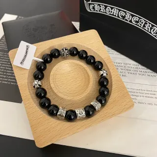 Chrome Hearts Floral Cross Bead Bracelet