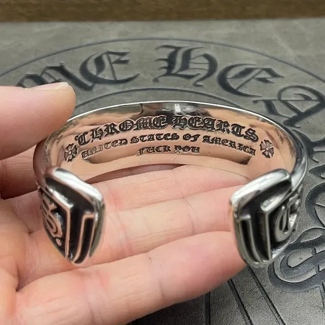 Chrome Hearts Gothic Script Cuff Bracelet 6