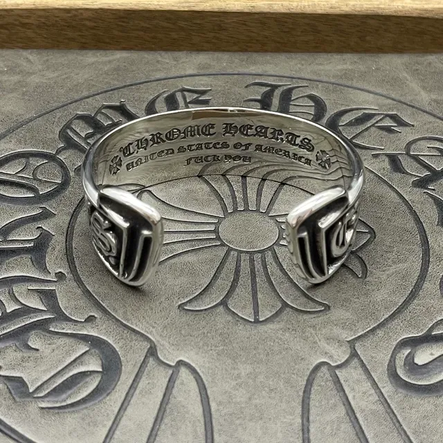 Chrome Hearts Gothic Script Cuff Bracelet 9
