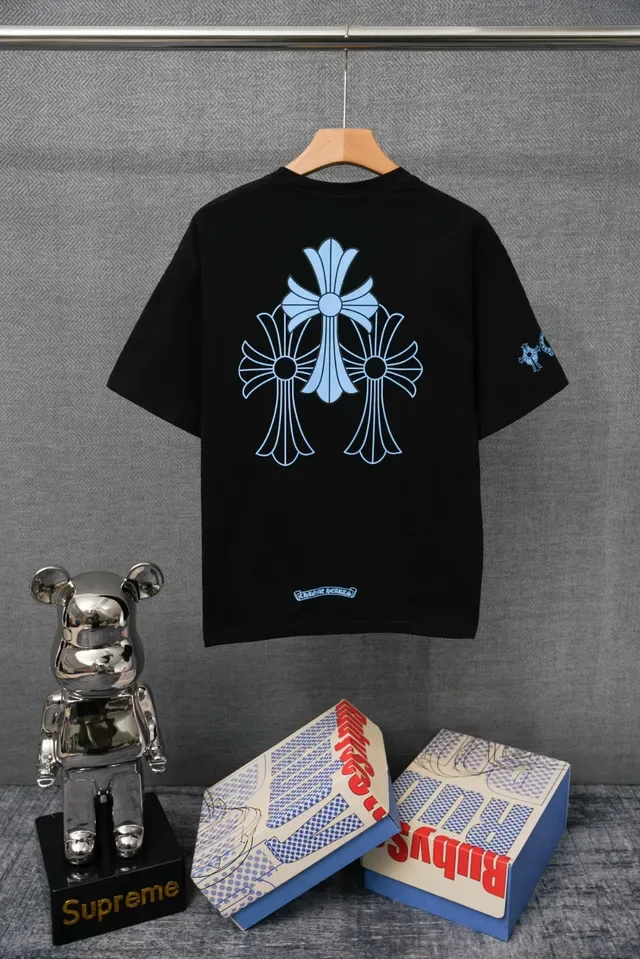 Chrome Hearts Pocket Tee White Blue Embroidered Logo T-Shirt 2