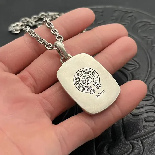Chrome Hearts Scroll Cross Shield Pendant Necklace 5