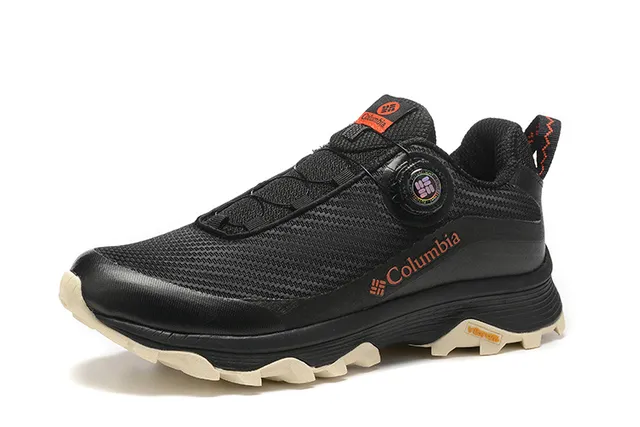 Columbia Negro Gris BOA Cierre con Dial Transpirable Malla Superior Zapatos de Running 15