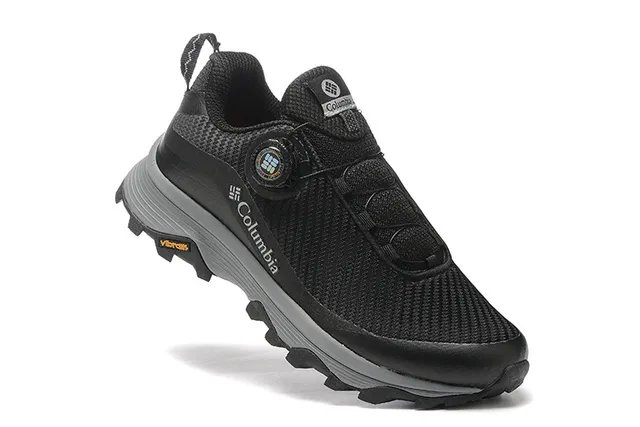 Columbia Negro Gris BOA Cierre con Dial Transpirable Malla Superior Zapatos de Running 16
