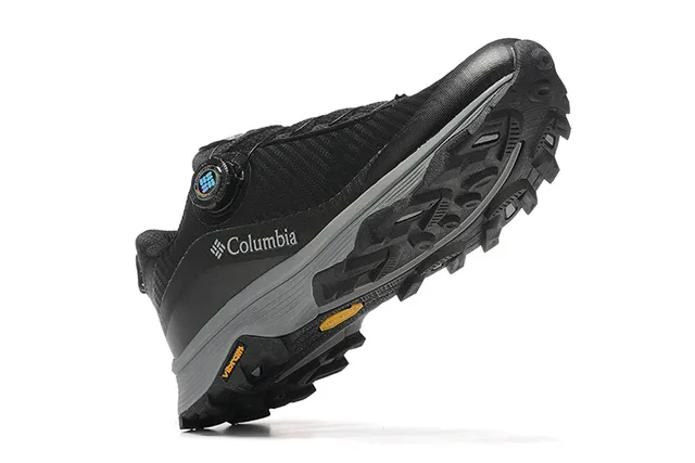 Columbia Negro Gris BOA Cierre con Dial Transpirable Malla Superior Zapatos de Running 17