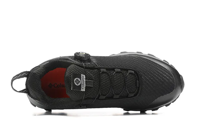 Columbia Negro Gris BOA Cierre con Dial Transpirable Malla Superior Zapatos de Running 19