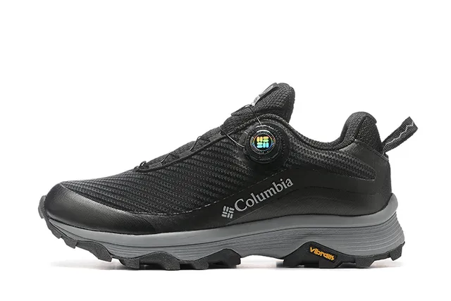 Columbia Negro Gris BOA Cierre con Dial Transpirable Malla Superior Zapatos de Running 21