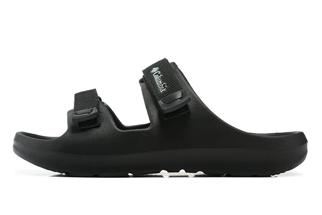 Columbia Duas tiras ajustáveis com fivela Pantufas pretas 21