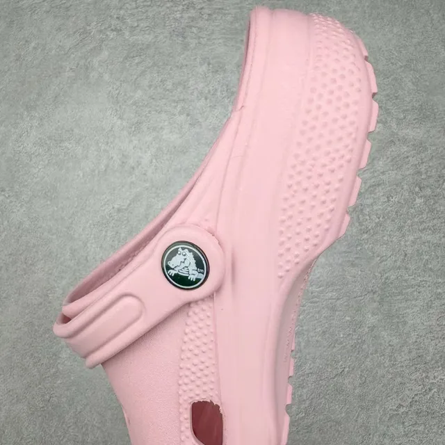 Crocs Classic Clog Pink Red Molded Foam Adjustable Strap Clog 4