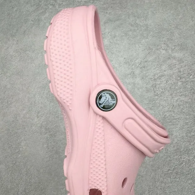 Crocs Classic Clog Pink Red Molded Foam Adjustable Strap Clog 5