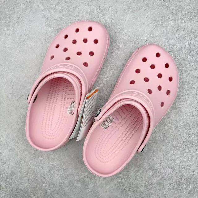 Crocs Classic Clog Pink Red Molded Foam Adjustable Strap Clog 8