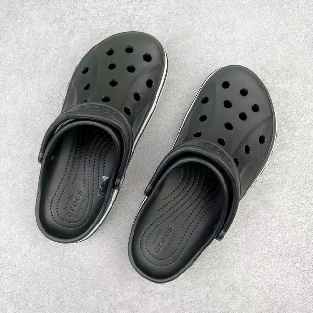 Crocs Echo Clog Black and White Logo Clog 3