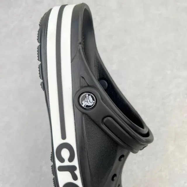 Crocs Echo Clog Black and White Logo Clog 6